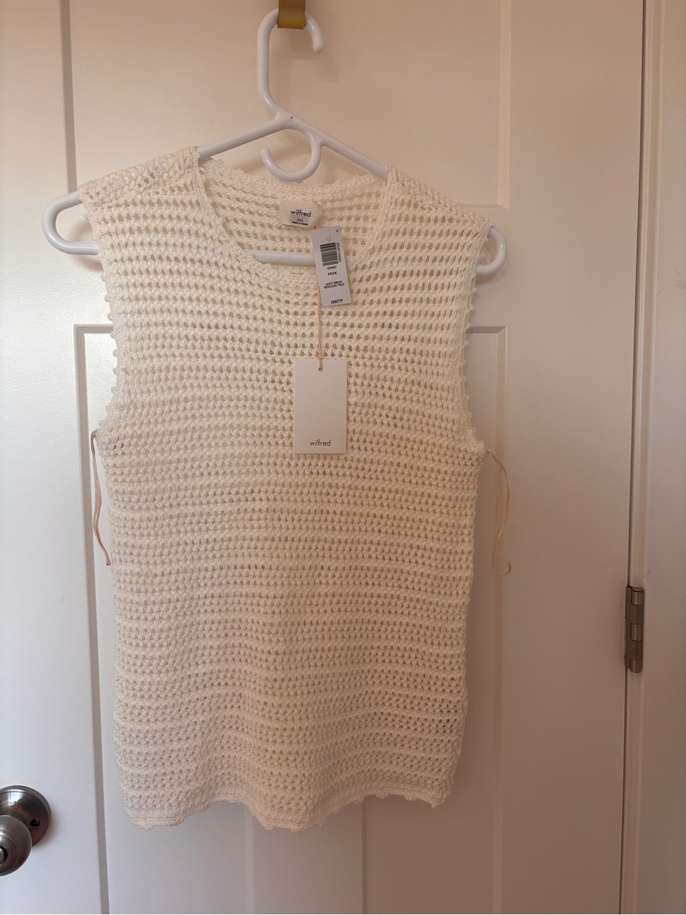 Wilfred Aritzia Peek Crochet Knit Top - New With Tags xxs